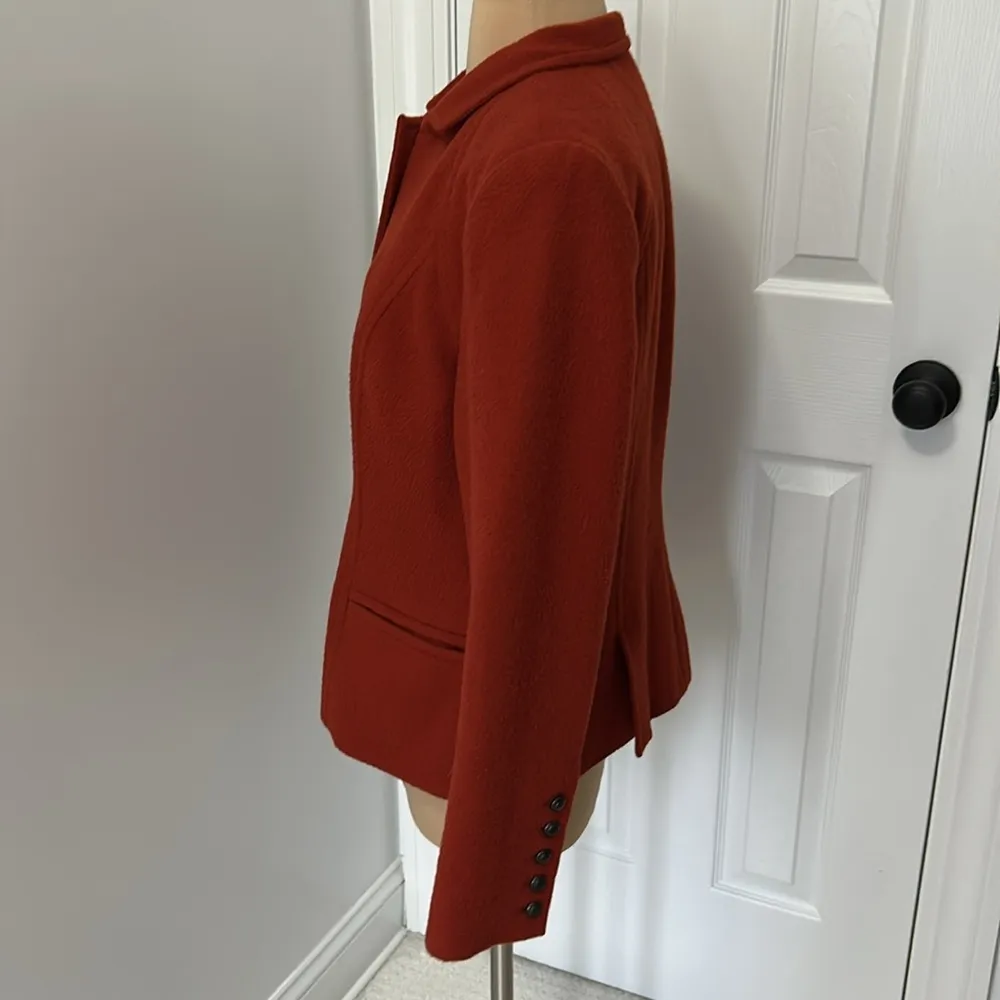 Peruvian Connection Baby Alpaca Wool Blend Jacket Rust - Image 4