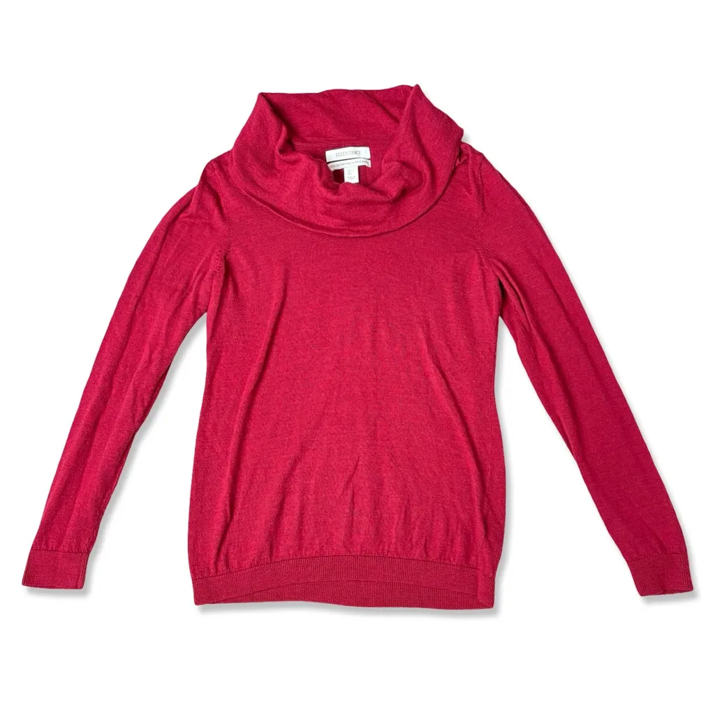 ELLEN TRACY Extra Fine Merino Wool Cowl Neck Sweater - Image 2