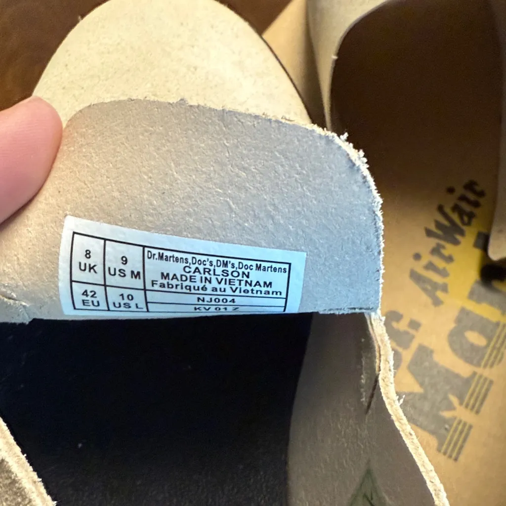 NEW Dr. Martens Carlson Warm Sand Mules Unisex 10 Men 9 Women - Image 6