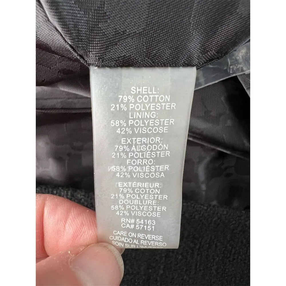 Karl Lagerfeld Women's Black Tweed Jacket Size 12 Fringe Detail - Image 6