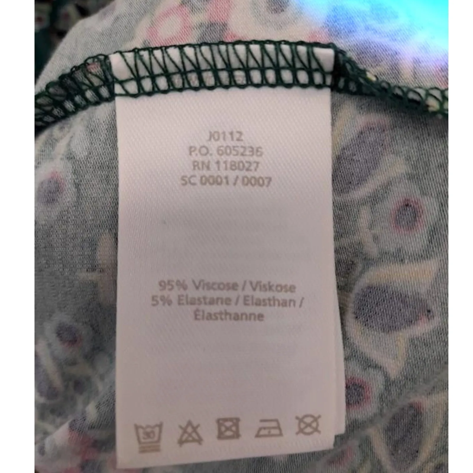 Boden Green Floral Print Stretch Dress US 2R UK 6R Long Sleeve A - Image 6