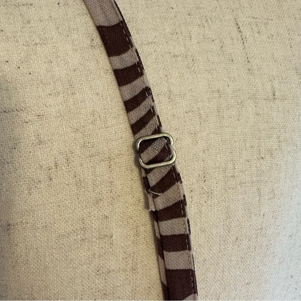 Wild Fable Ruched Ruffle Midi Dress (XS) – Brown Zebra Print Y2K Festival Style - Image 6