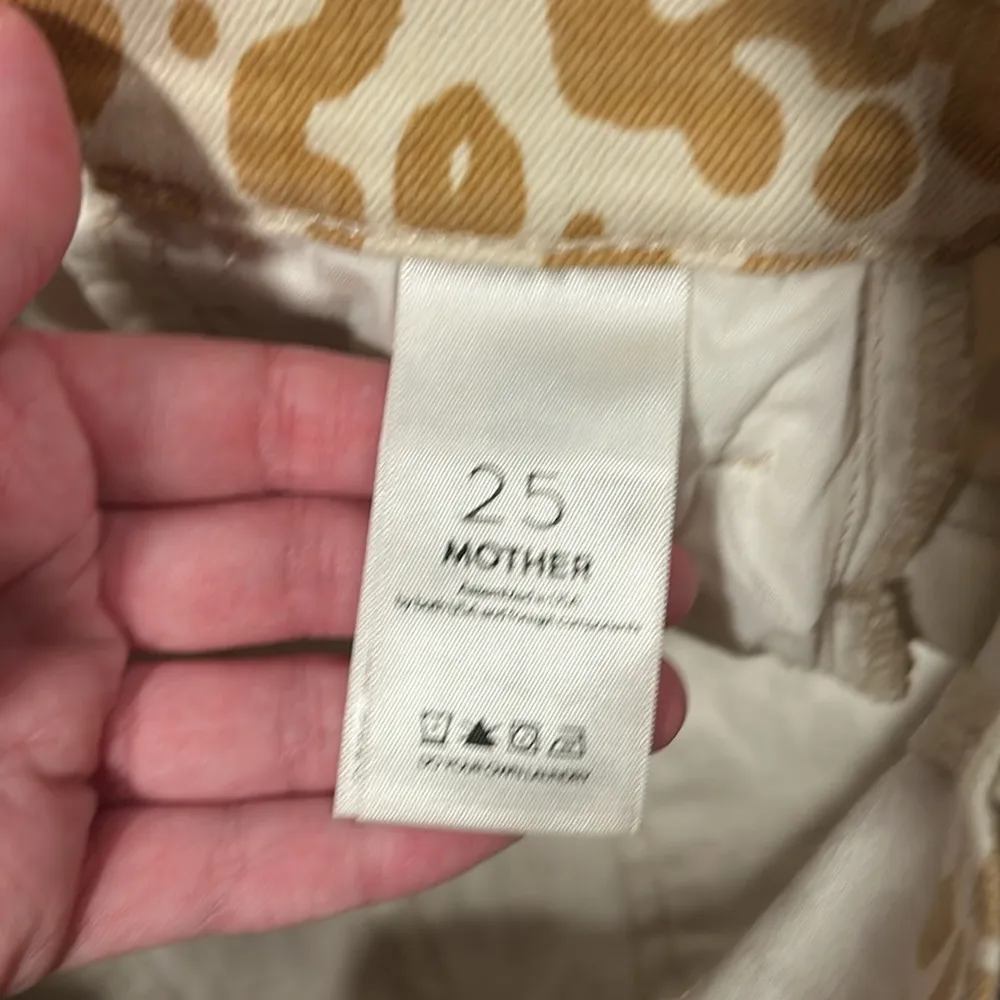 MOTHER Cheetah Leopard Prints The Hustler Ankle Fray Jeans Size 25 - Image 8