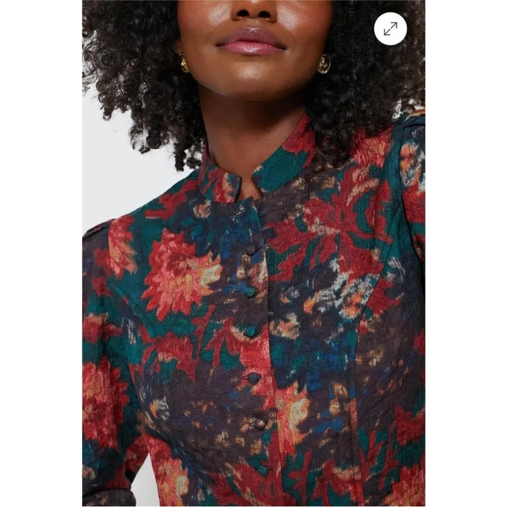 Tuckernuck cotton blend Persimmon Floral Jacquard
Mirabelle Jacket Sz XS NEW - Image 2