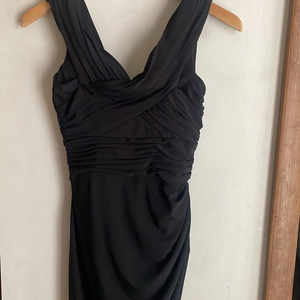 Self-Portrait Crossover Midi Dress Black - Image 4