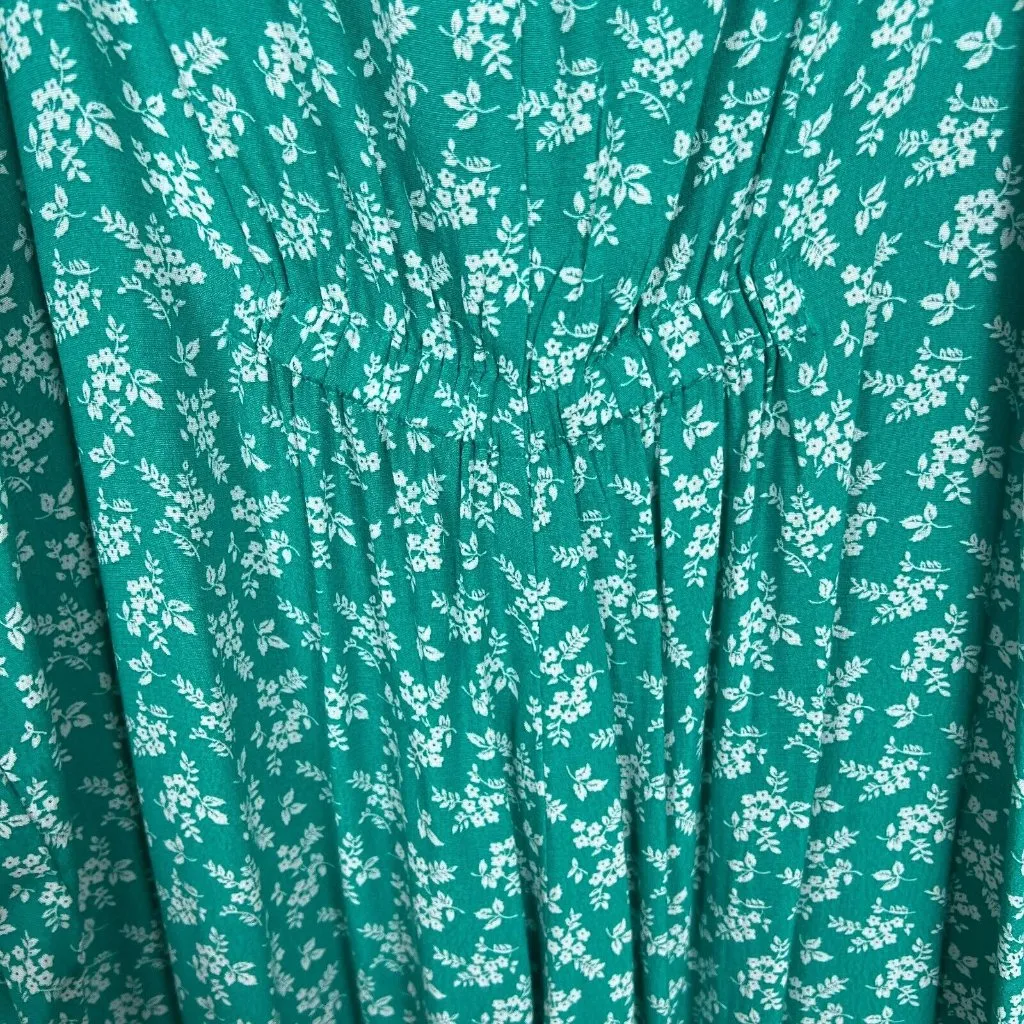 The Nines by HATCH Maternity‎ Jumpsuit XL Green Floral Sleeveless Ruffle New NWT Size undefined - Image 10