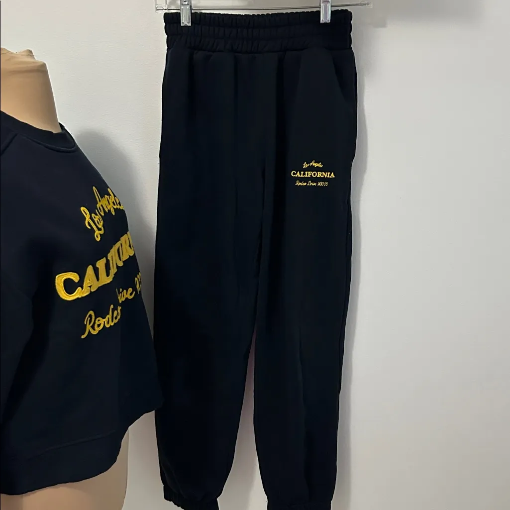 Zara California Rodeo Drive Embroidered Jogger Set - Image 6