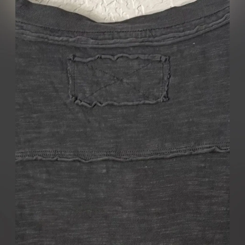 We The Free People Josie Henley Tank Top Womens M Black Boho Relaxed Oversized - Image 12