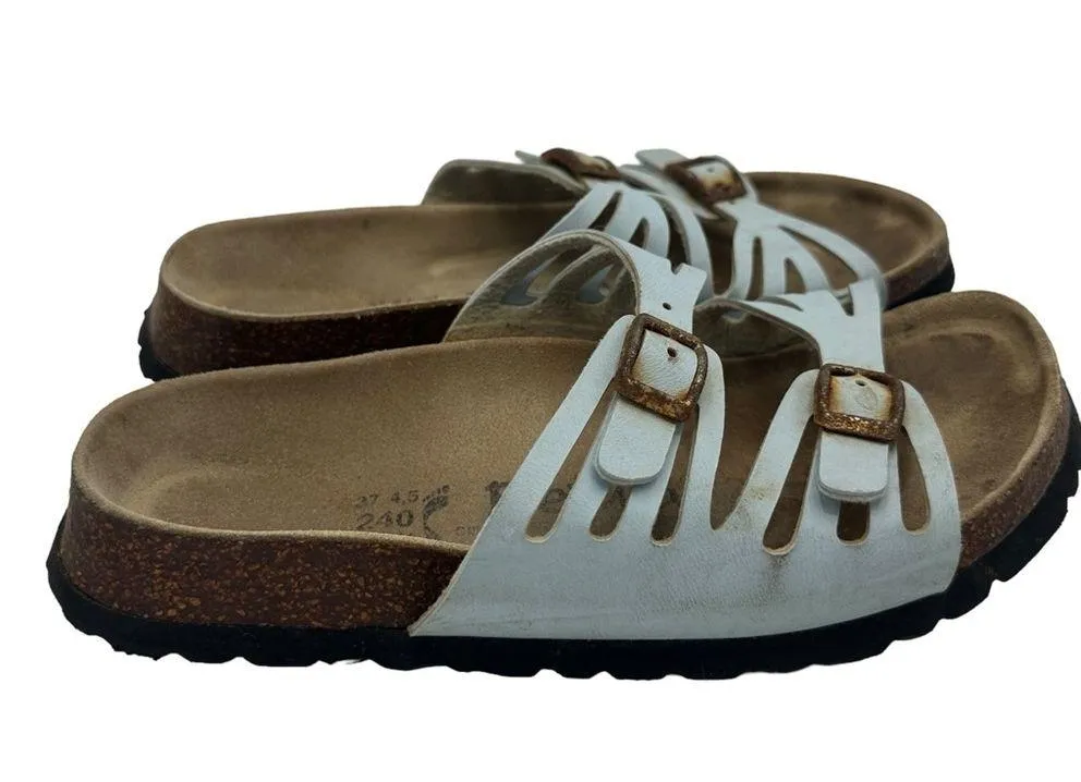 s Betula Granada Pastel Blue Cork Leather Sandals Rust  Buckle 6 - Image 7