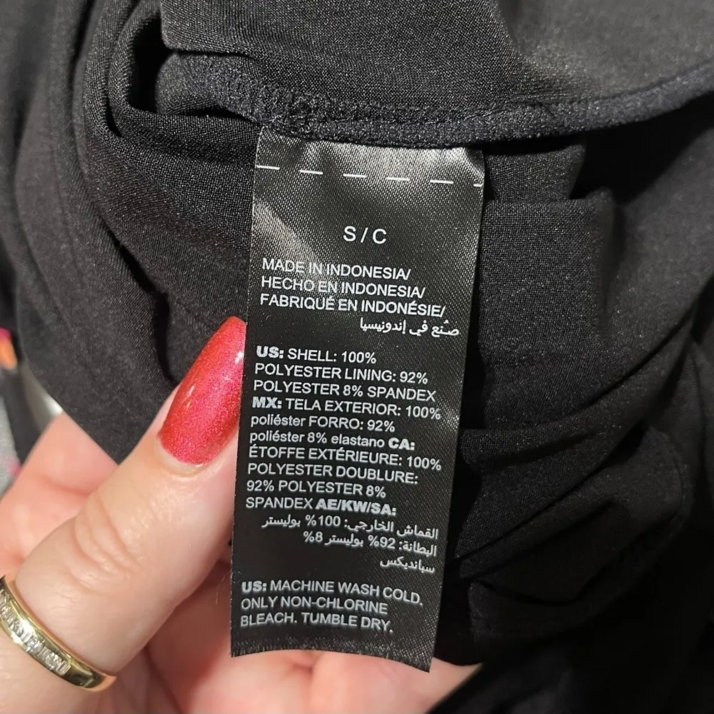 White House Black Market Bell Sleeve Floral Print Dress Black & Pink Size Small - Image 11