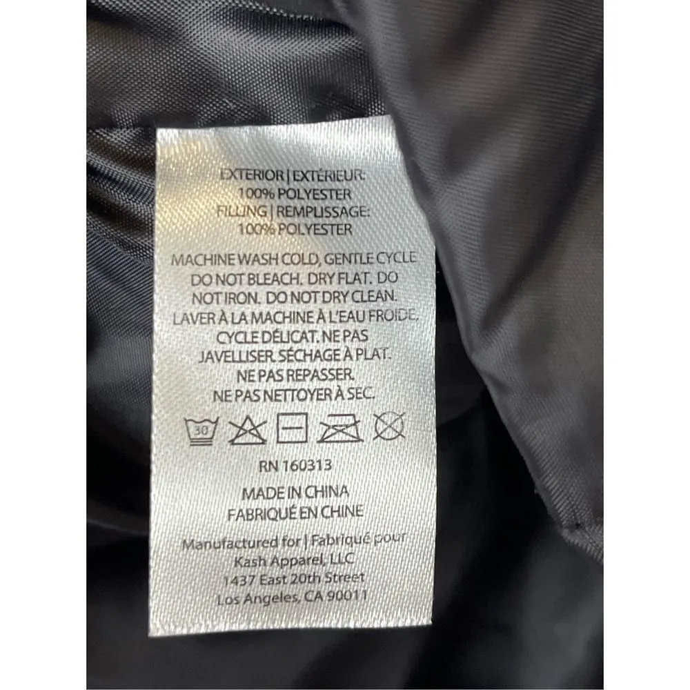 Socialite Quilted Puffer Full Zip Vest Size Small/Medium Black Lightweight NWT - Image 8