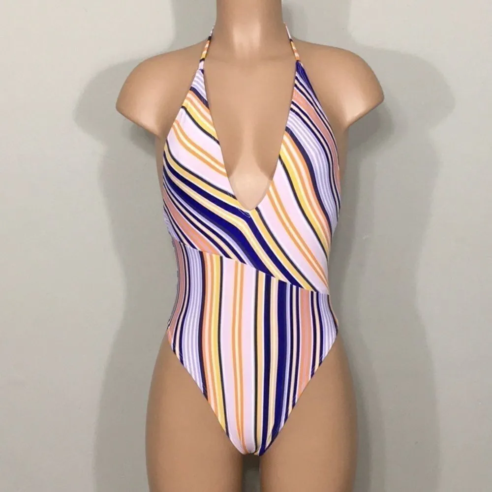 The Bikini Lab  stripe cheeky swimsuit. NWOT - Image 5