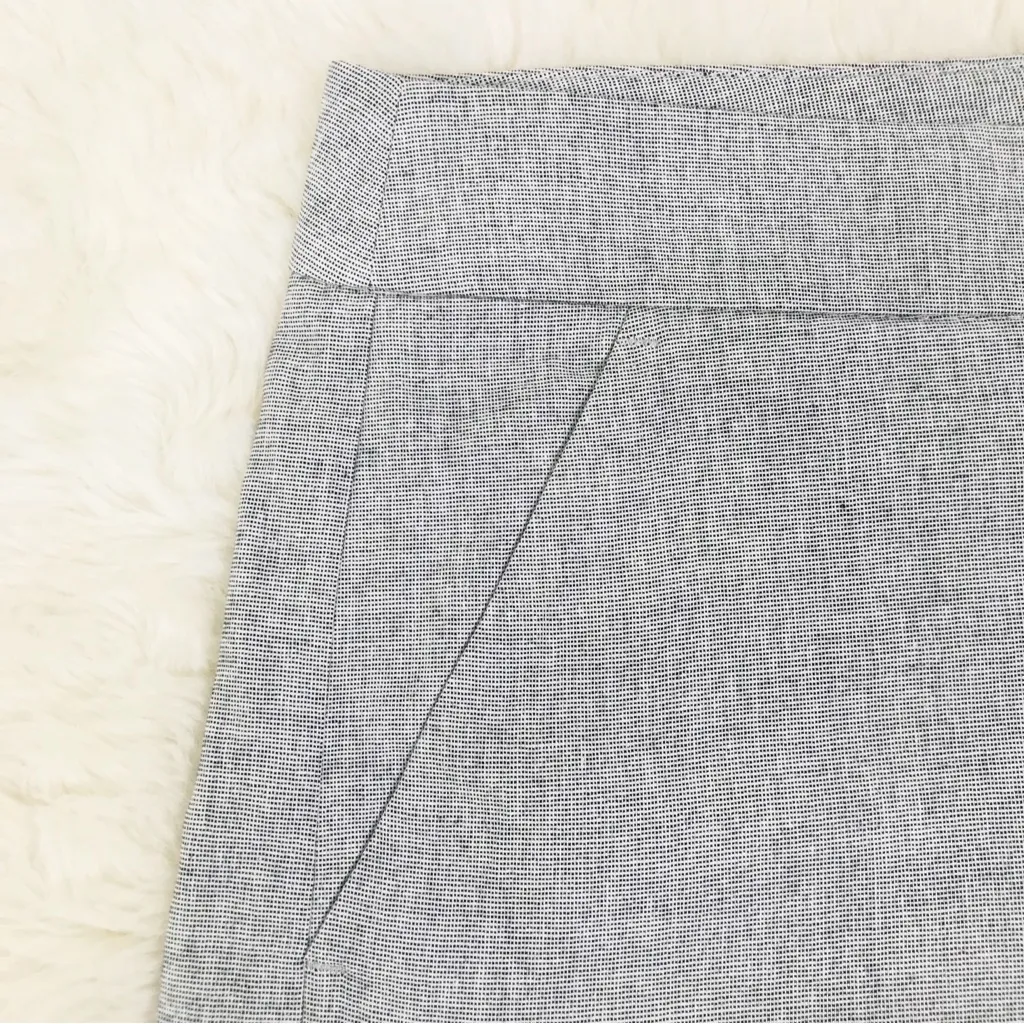 LOFT Gray Ruffle Hem Flat Front Shorts Dressy Trouser Short Size 6‎ Medium New - Image 8