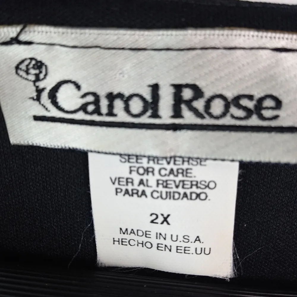 Carol Rose 2X Black Silver Roses Top Plus - Image 2