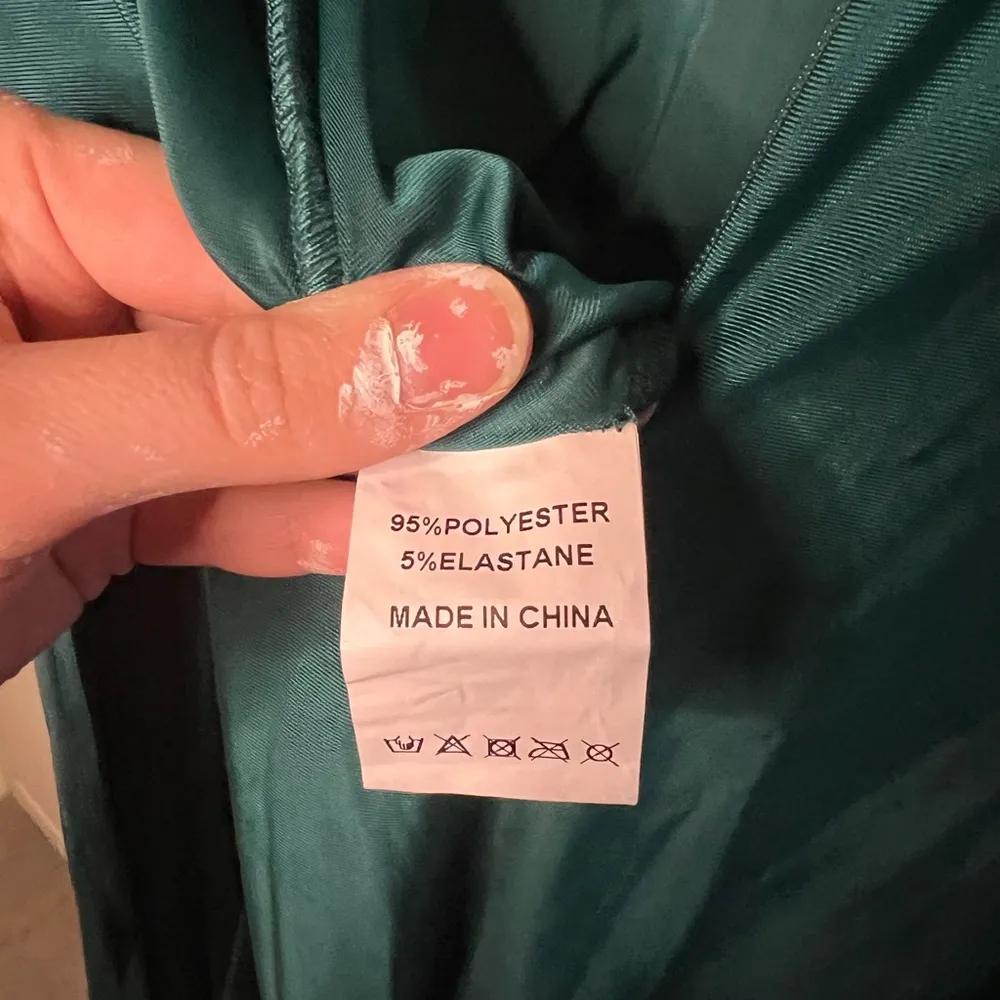 Faeriesty Teal Off the Shoulder High Slit Evening Gown Blue - Image 12