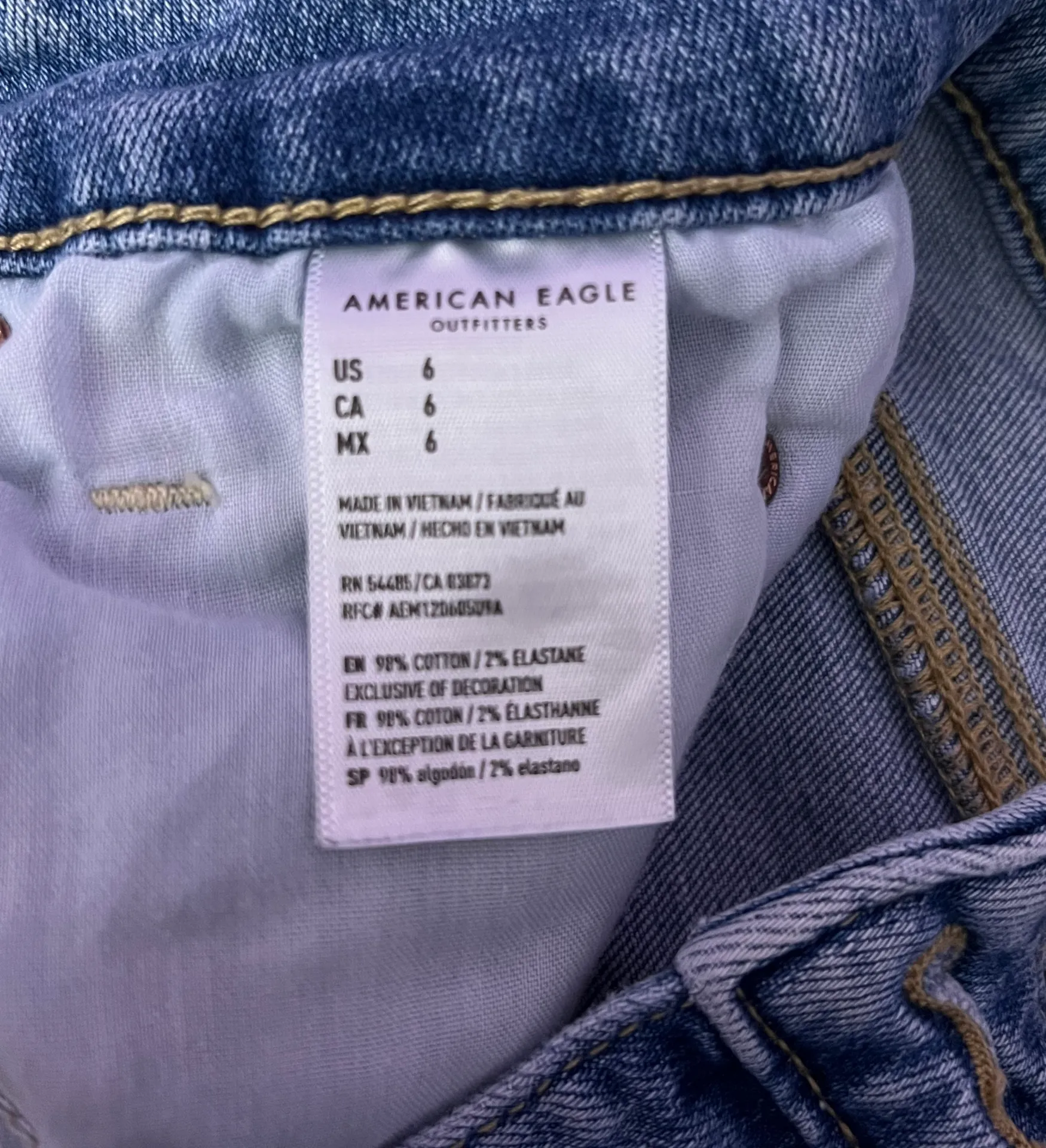 Medium Wash Denim Shorts - Image 3