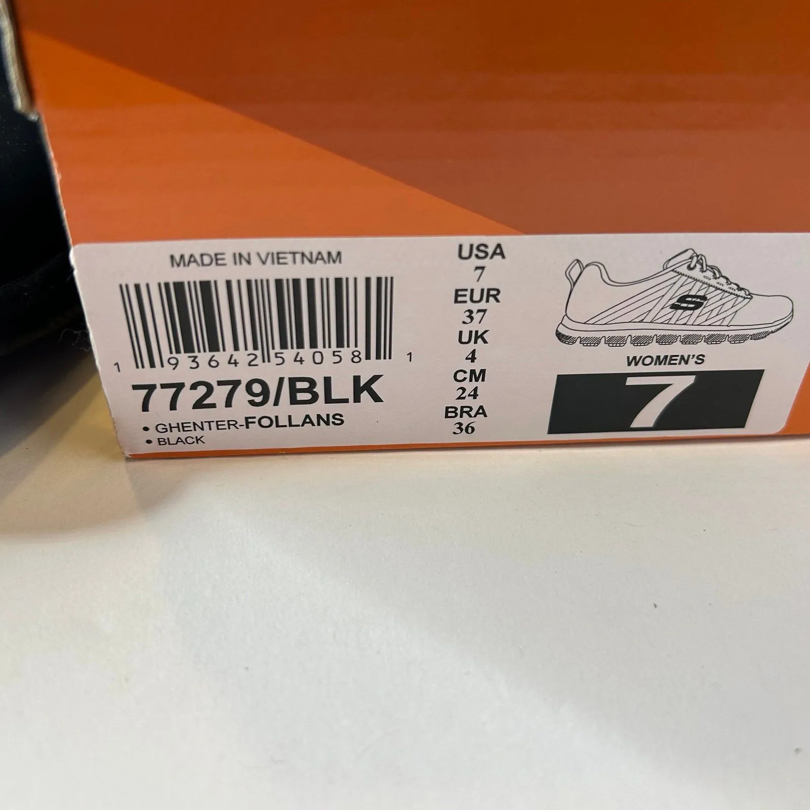 New Skechers Womens Shoes Skechers Black Work Relaxed Fit Ghenter Follans Sr Sne - Image 2