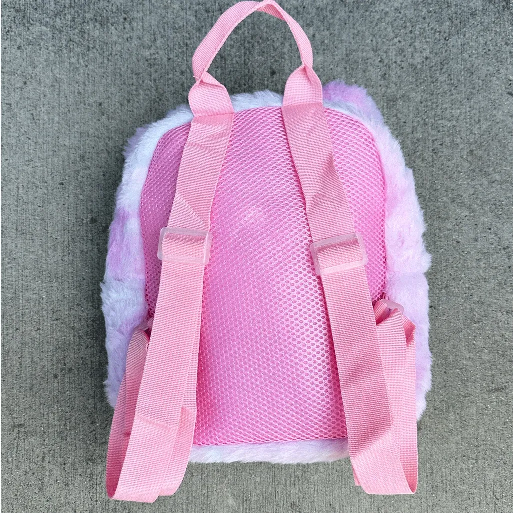 Furry Pink Bear Backpack - Image 7