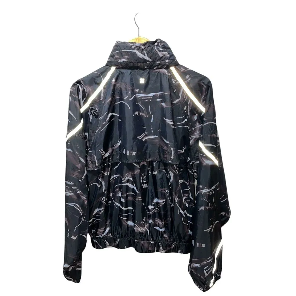 Sweaty Betty Reflective Water Resistant Pack Away Jacket Size 8-10 Full Zip - Image 5