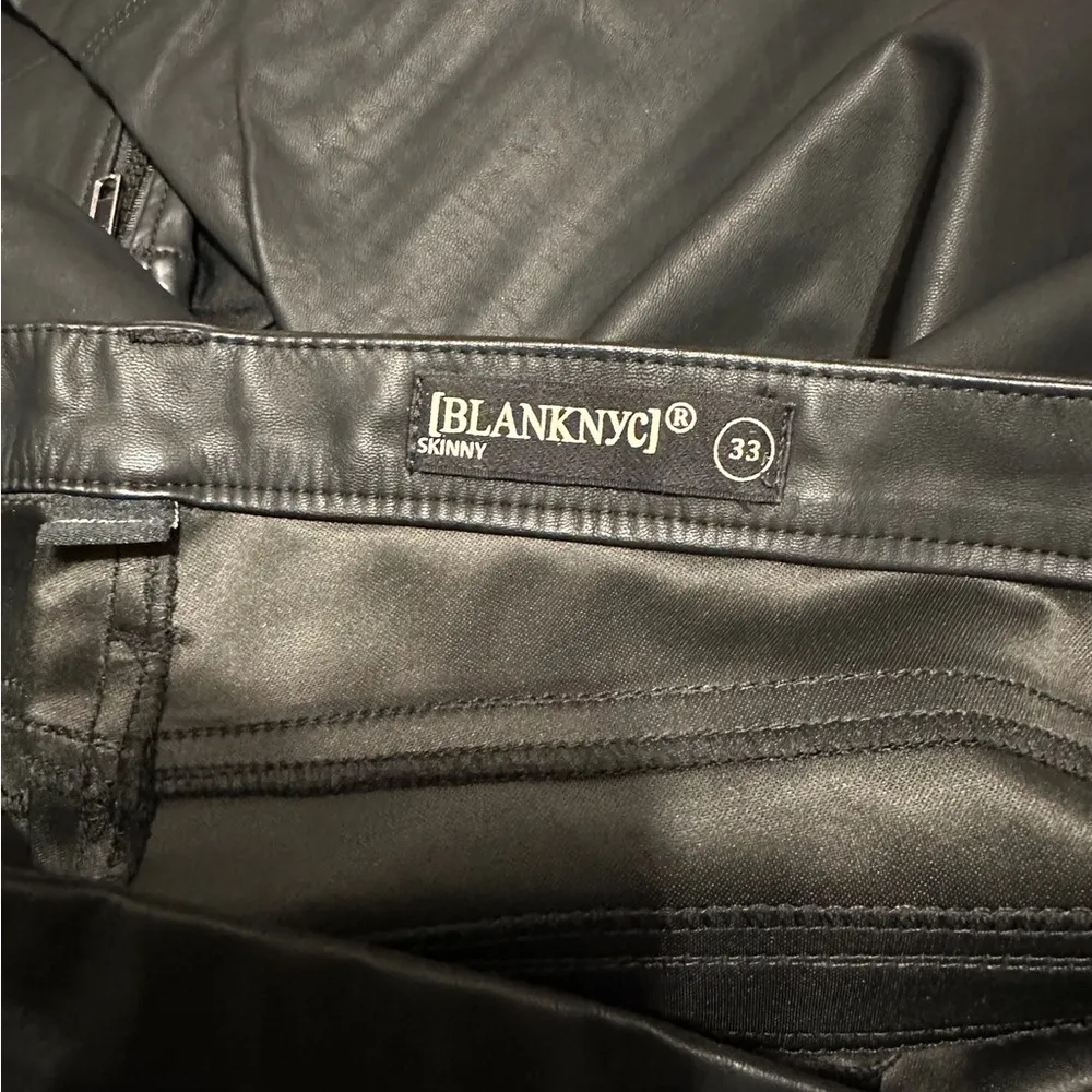 NWT  Black Vegan Leather Moto Pants Womens Plus Size 33 - Image 15