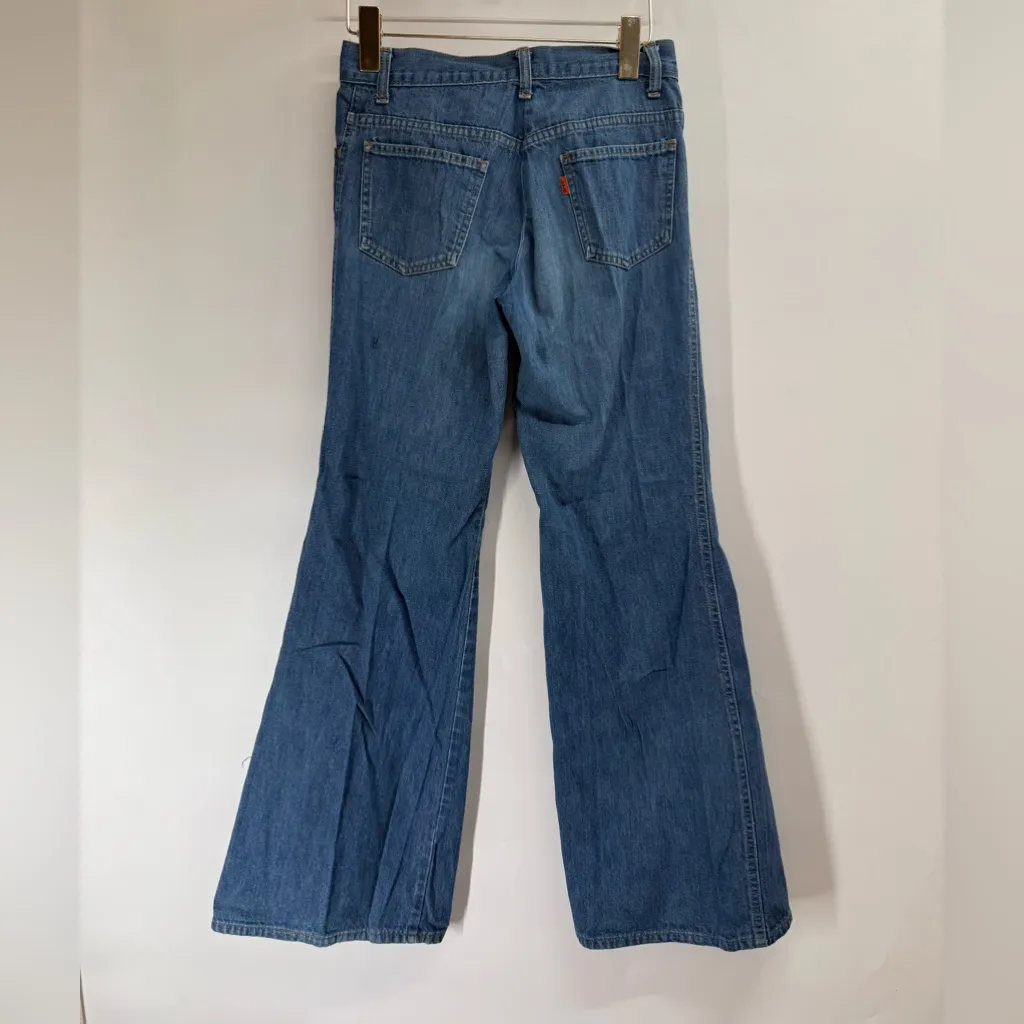 Vintage 70s Women’s Levi’s Orange Tab flared jeans size 25 - Image 2