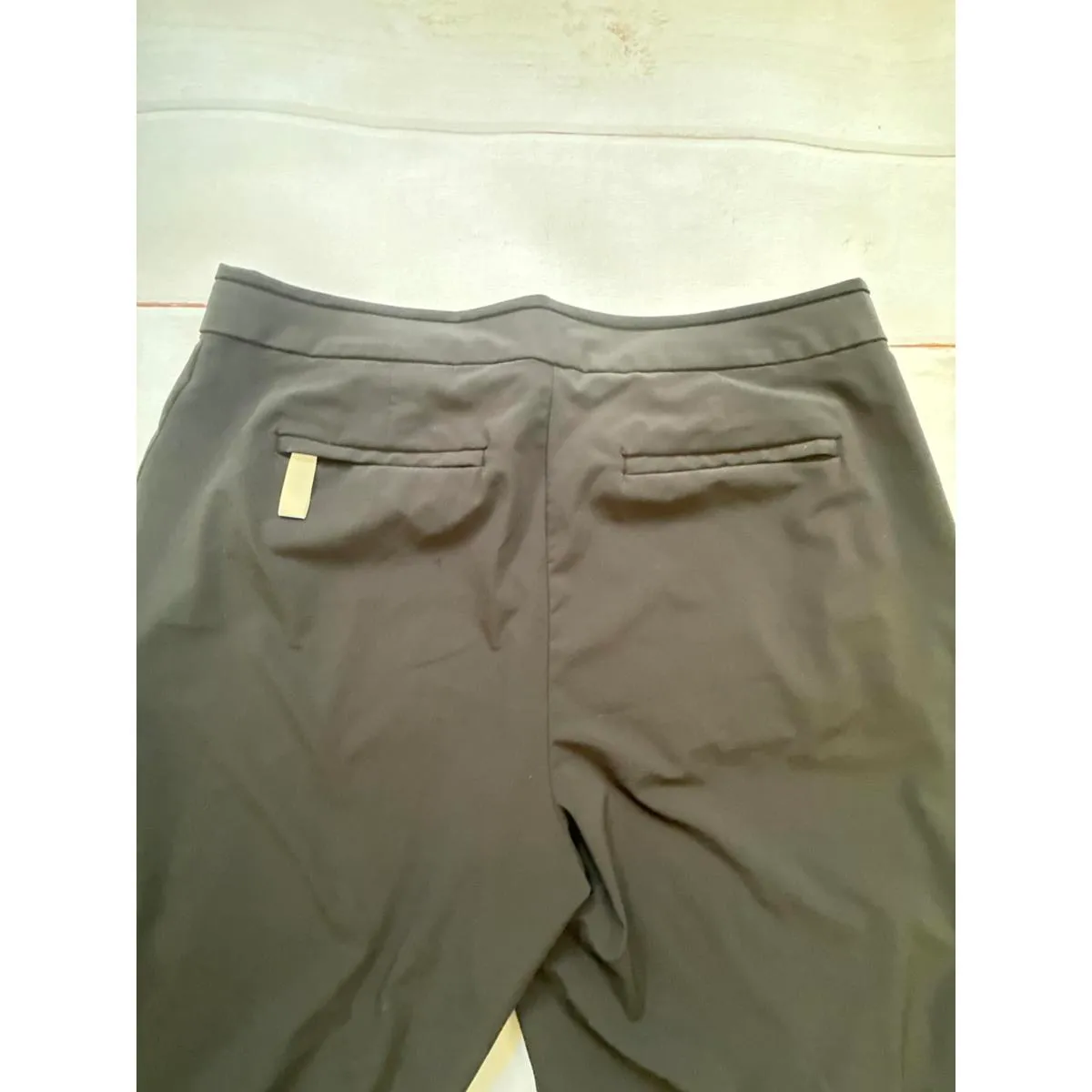 Athleta Black Wide Leg Pants with Side Zipper 12P - Image 3