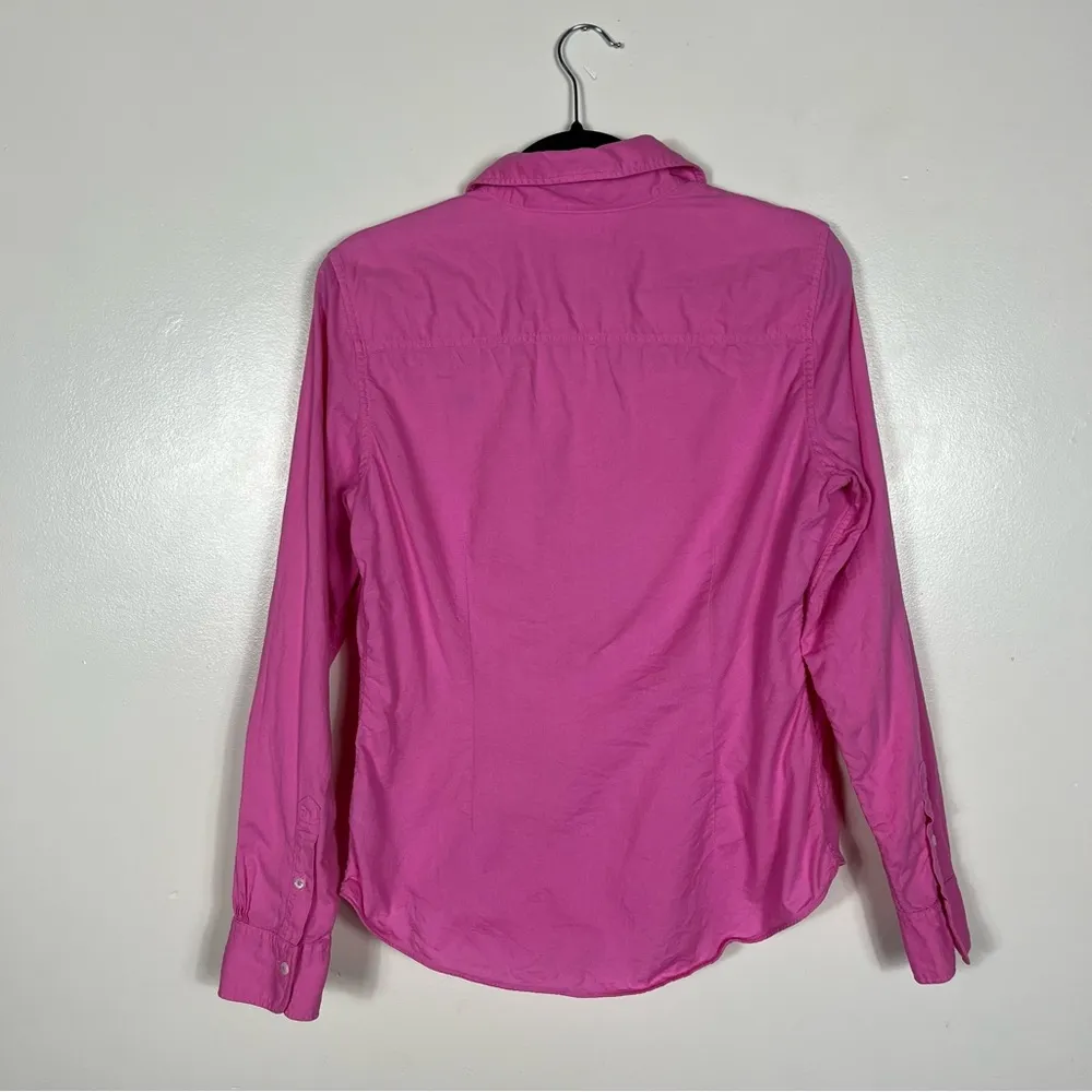 Brooks Brothers Tailored Button Down Shirt Size 8 Pink Preppy Academia Barbie - Image 4