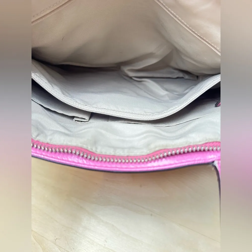 COACH SIGNATURE STRIPE TOTE KHAKI/MULBERRY F21950 - Image 9