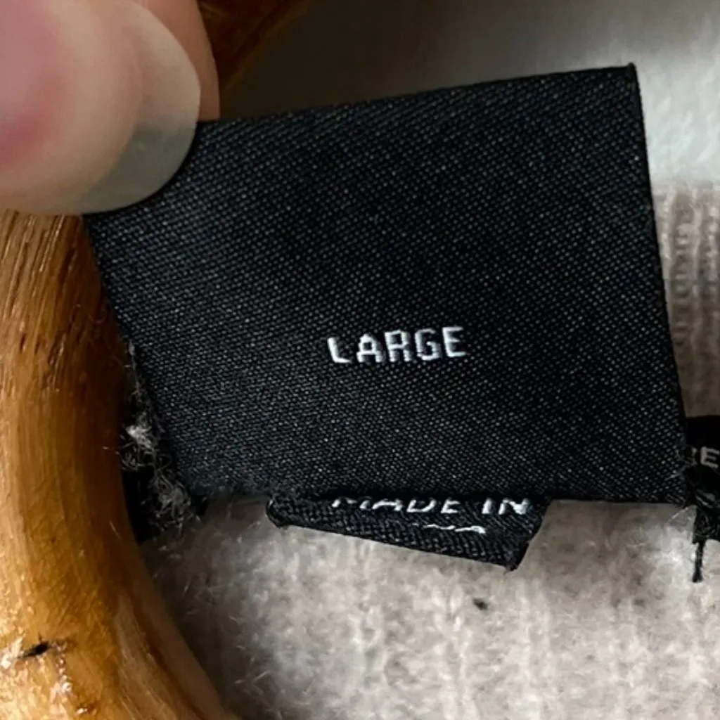 Cashmere Clouds Lofty Crew Beige Crewneck Sweater Women's Large Tan - Image 4