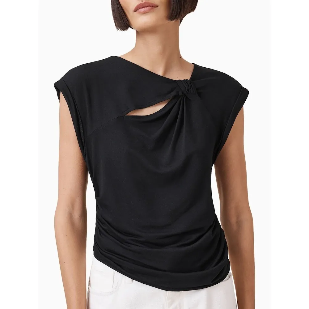 NWT‎ All Saints Robin Sleeveless Jersey T op - Image 4