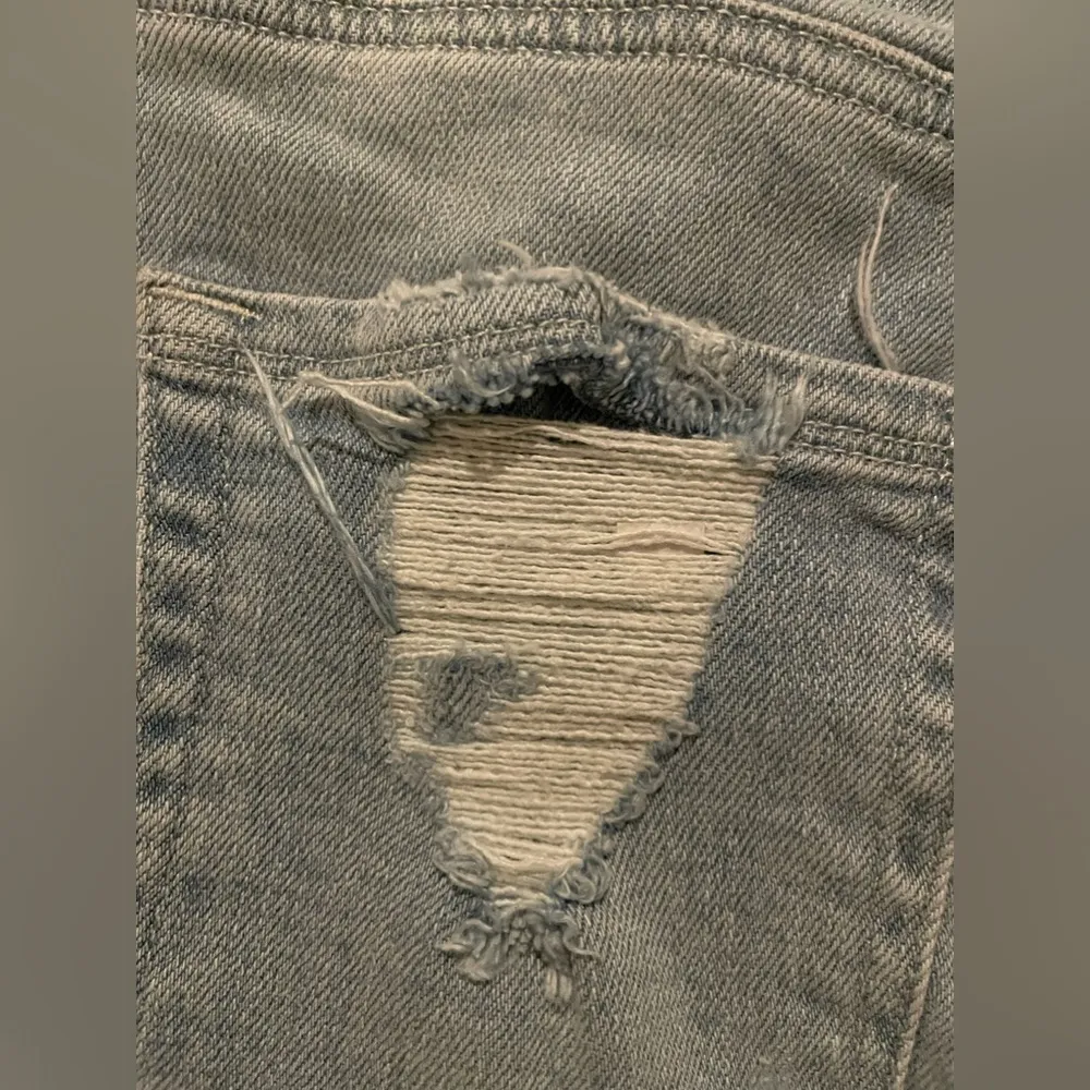 NWT Good American Good Legs Crop Skinny Distressed Raw Hem Light Blue Size 6 - Image 7