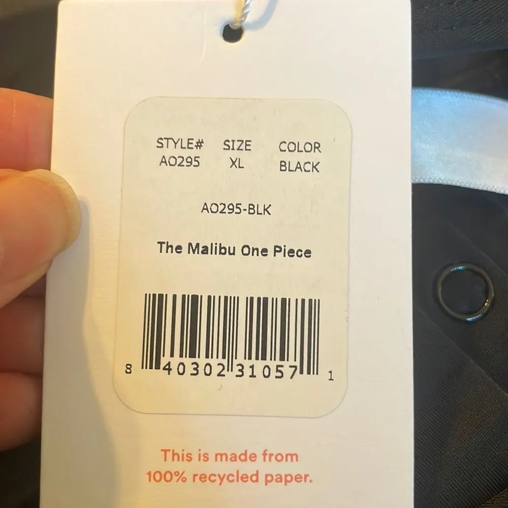 Andie Swim The Malibu One Piece swimsuit‎ Black size XL NWT - Image 6