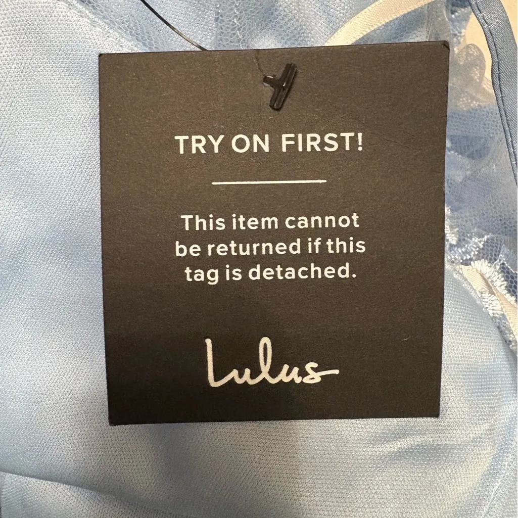 Lulu's Rare Presence Powder Blue 3D Floral Surplice Maxi Dress,Size XL,NWT - Image 10