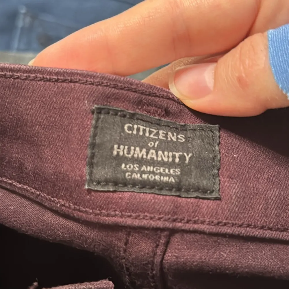 Citizens Of Humanity Olivia High rise Slim Ankle Jeans in Raisin Leatherette 26 - Image 12