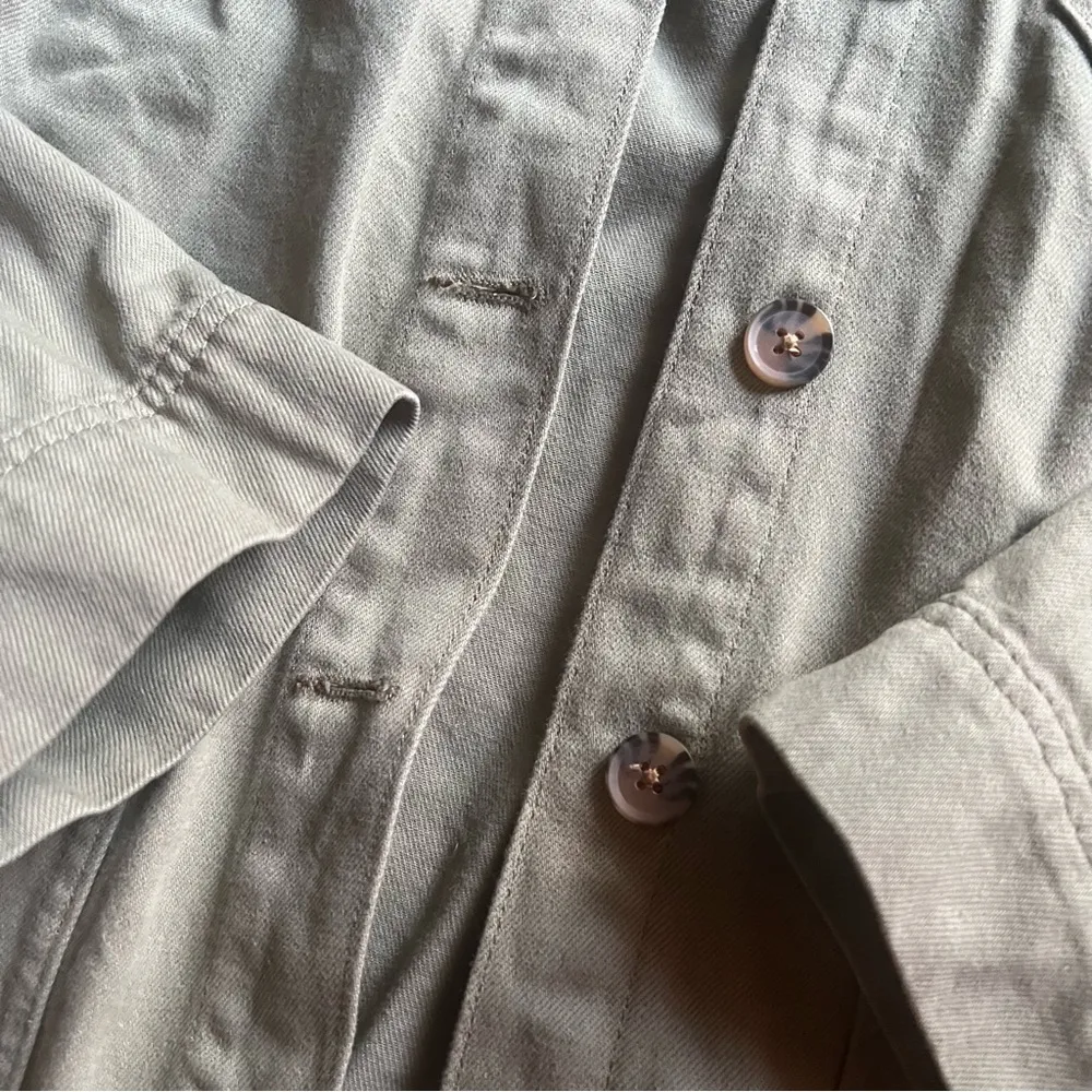 &Denim Army Green Denim Utility Jacket - Image 5