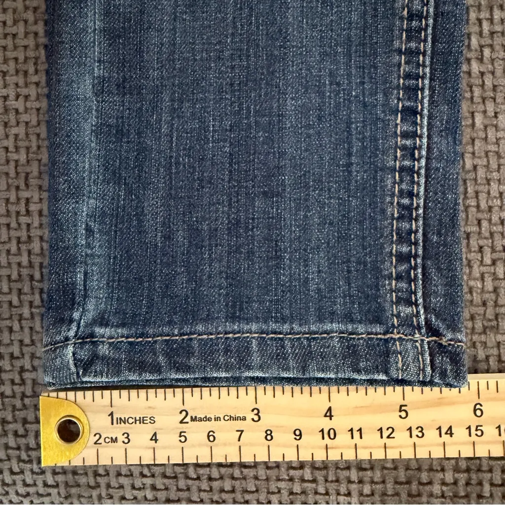 Grace in LA Embellished Filigree Cross Skinny Jeans Dark Wash Sz 7 Y2K Western - Image 14