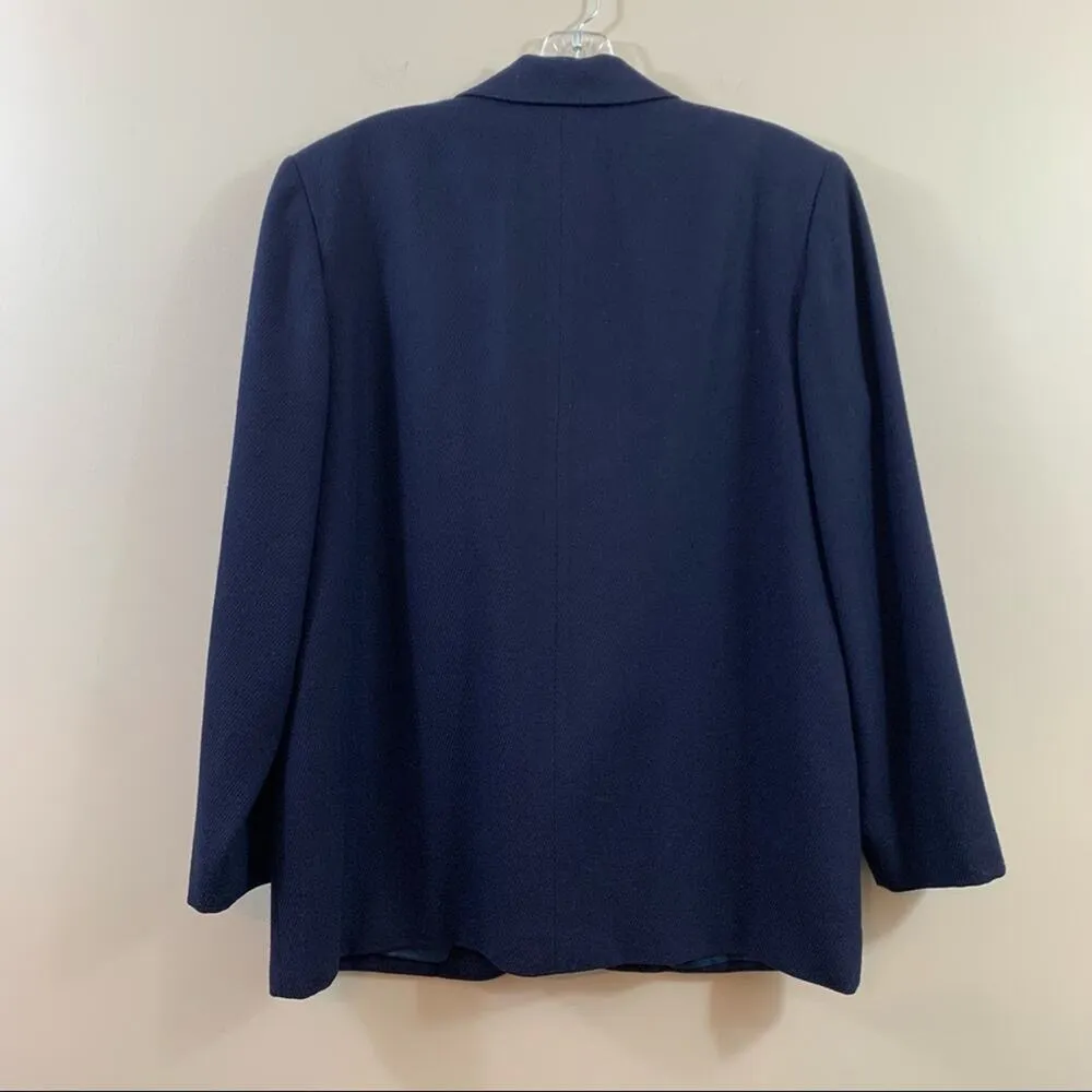 Vintage Pendleton Virgin Wool Navy Two Button Blazer - Image 6