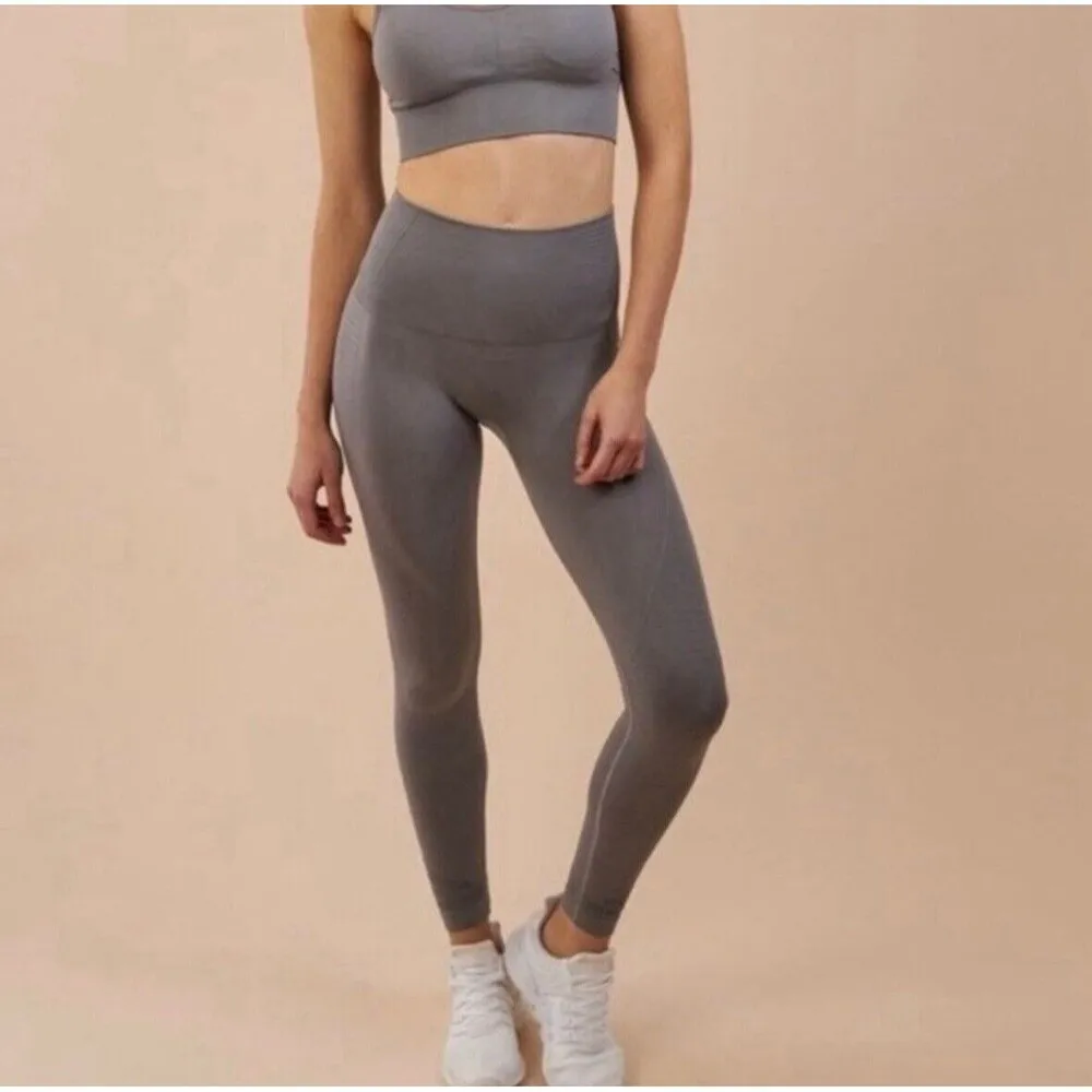 Gymshark High Waisted Seamless Leggings Womens Grey Marl Small Gym Athleisure - Image 2