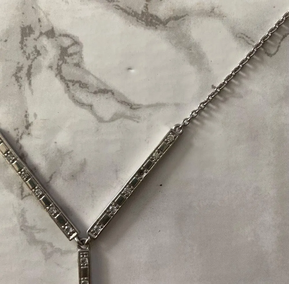 rhinestone Y necklace - Image 2