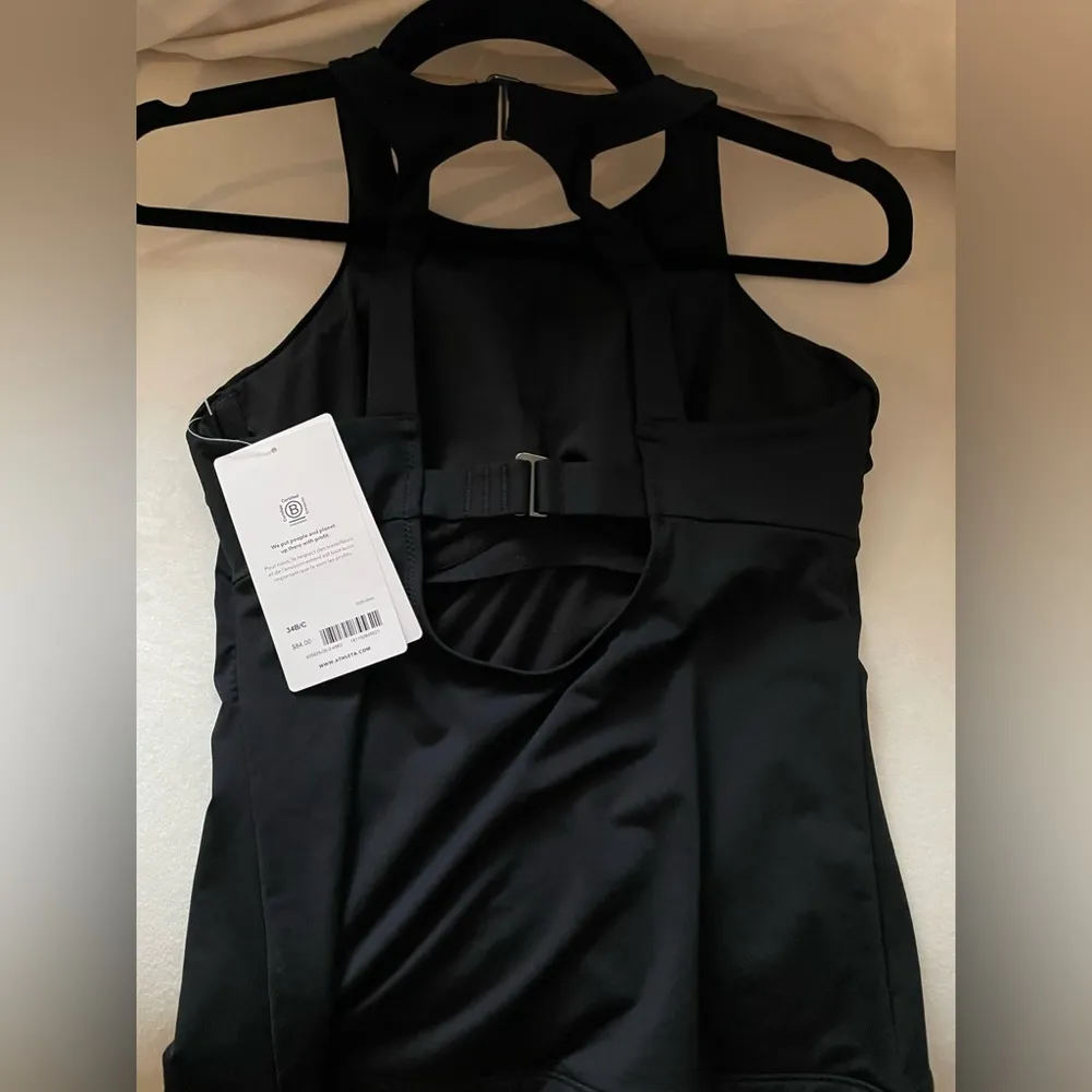 NWT Athleta Maldives High Neck Tankini Swim Top size 34B/C Black - Image 7