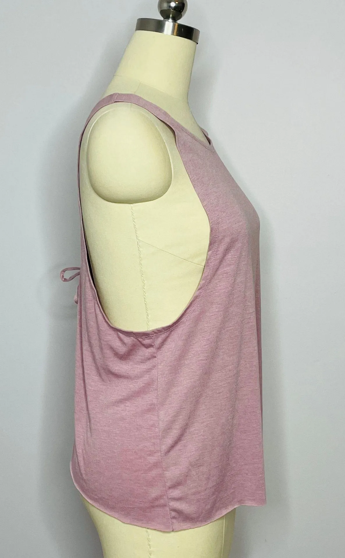 Mauve Lace-Up Back Tank L - Image 5