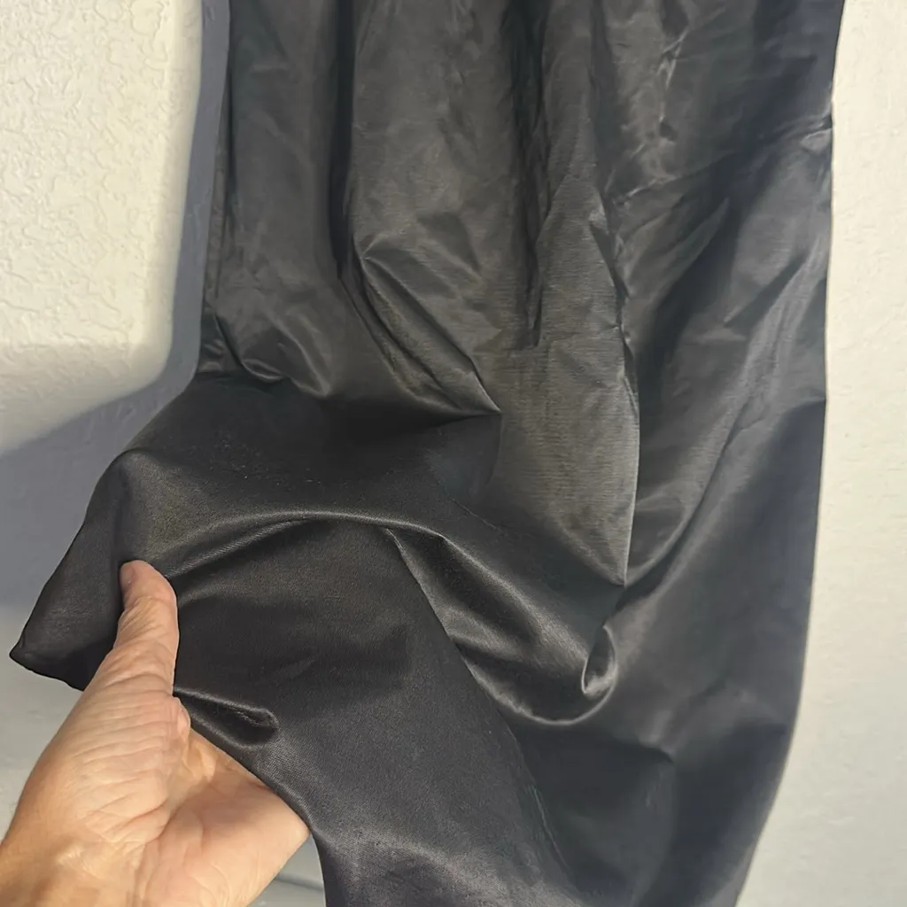 Vintage Fossil Black Dress Nylon Cotton Short Sleeve Crew Neck Demure Y2K Twee - Image 3