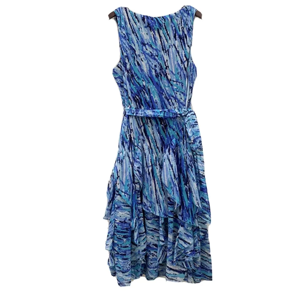 NWT Lane Bryant Printed Ruffle Belted Dress 28 - Image 4