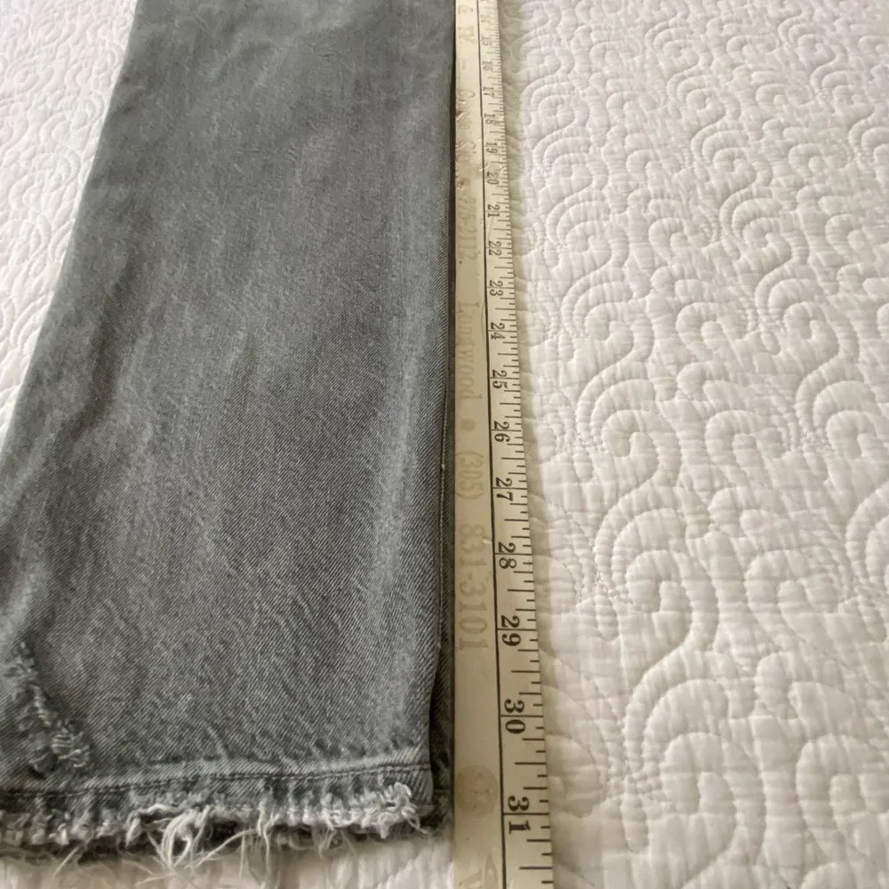 American Eagle Outfitters Gray Distressed Mom Jeans Grunge, Punk, Size 6 - Image 14