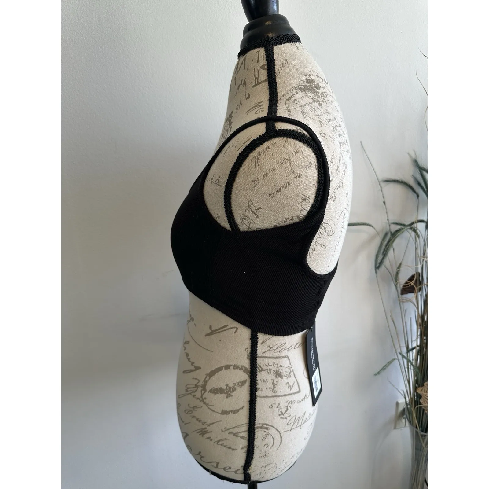 White Fox Women's "The Ex Factor Crop" Top Black S One Sleeve NWT‎ - Image 3