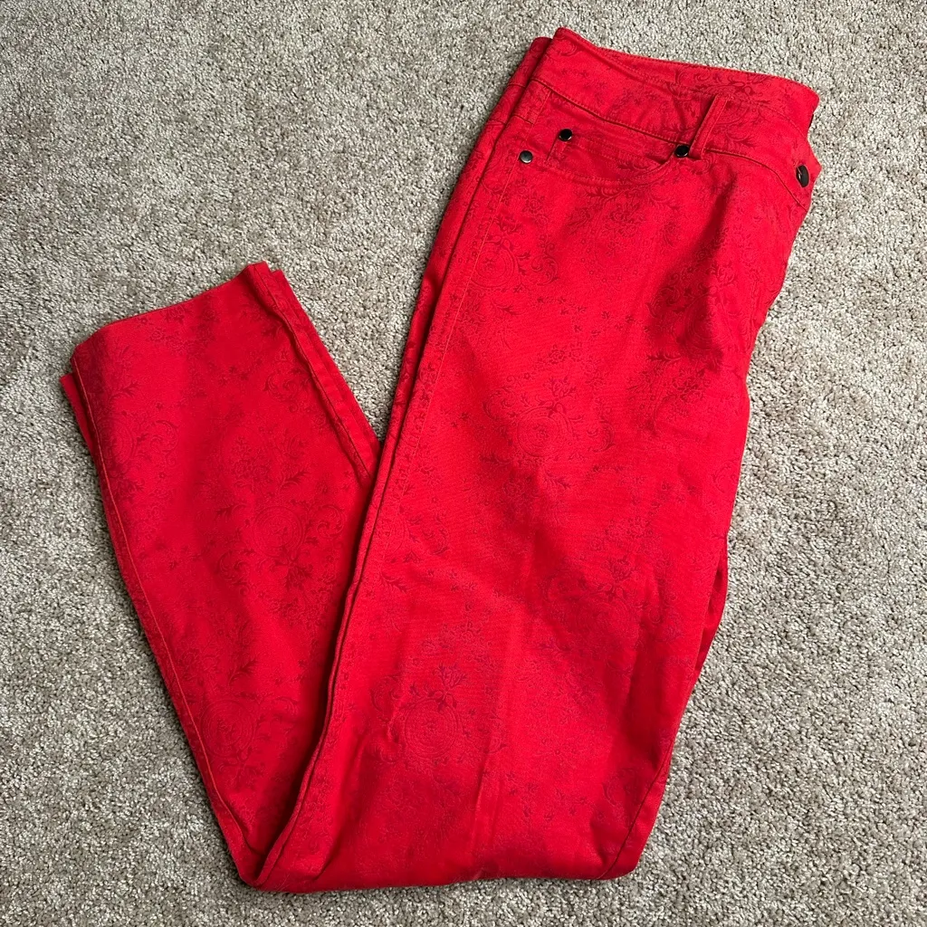 J.‎ McLaughlin Felicity Velveteen Red Jeans - Image 2