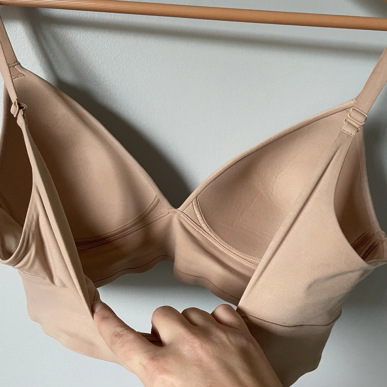 Love by Gap Women's Live-In Pretty Bralette Bra Nude Stretchy Comfort Sz Medium - Image 5