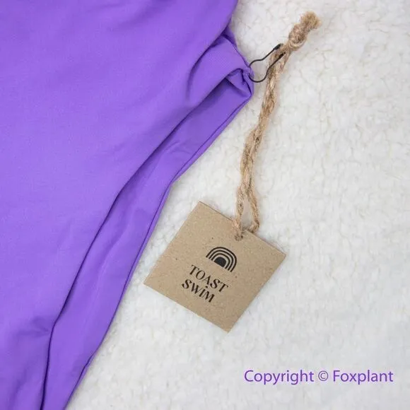 NEW Toast Swim‎ Signature High Waist Bottom in Amethyst, XS Purple - Image 3