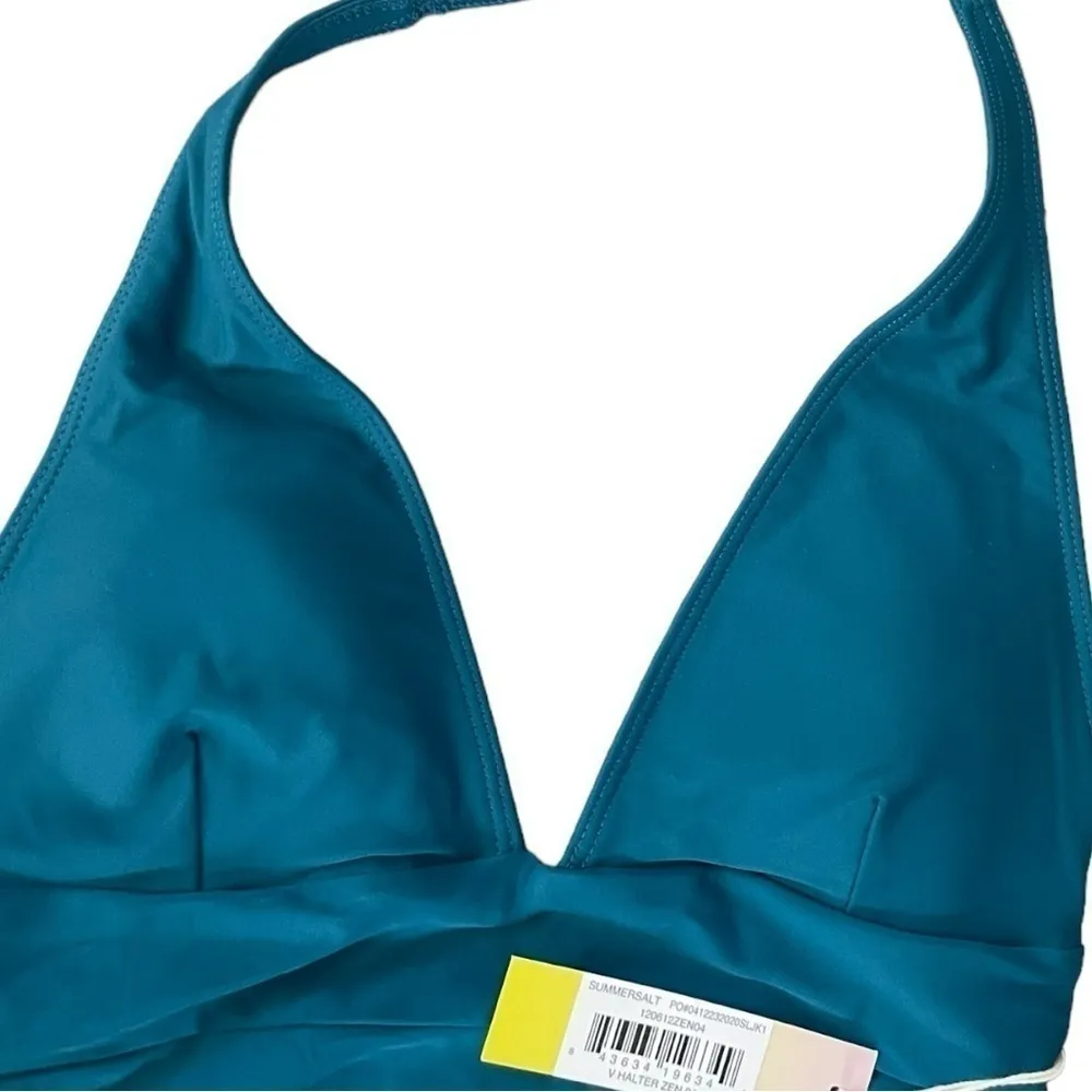 summersalt‎ Halter V One Piece Swimsuit 4 Teal Zen - Image 4