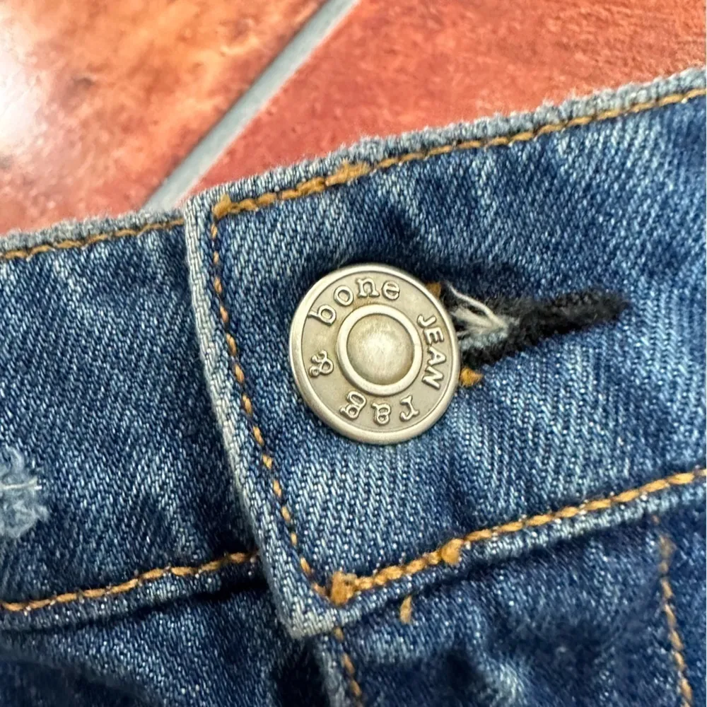 rag & bone Shredded Denim Skirt - Image 4